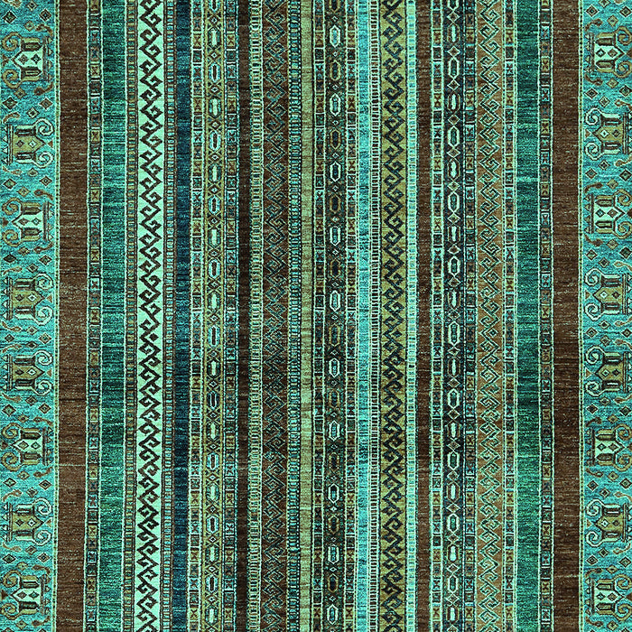 Machine Washable Abstract Turquoise Modern Area Rugs, wshabs662turq