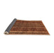 Sideview of Abstract Orange Modern Rug, abs663org