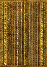 Abstract Yellow Modern Rug, abs663yw