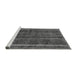 Sideview of Machine Washable Abstract Gray Modern Rug, wshabs663gry