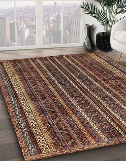 Machine Washable Abstract Night Red Rug in a Family Room, wshabs663