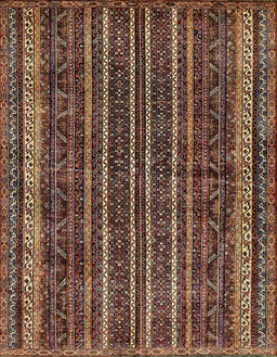 Abstract Red Modern Rug, abs663