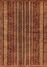 Abstract Orange Modern Rug, abs663org