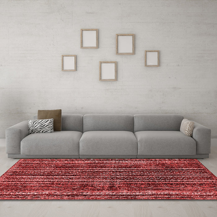 Modern Red Washable Rugs