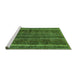 Sideview of Machine Washable Abstract Green Modern Area Rugs, wshabs663grn