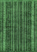 Machine Washable Abstract Emerald Green Modern Area Rugs, wshabs663emgrn