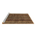 Sideview of Machine Washable Abstract Brown Modern Rug, wshabs663brn