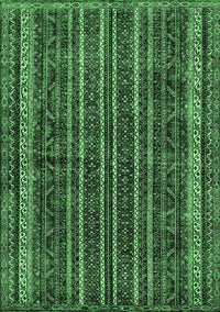 Abstract Emerald Green Modern Rug, abs663emgrn