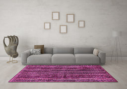 Machine Washable Abstract Pink Modern Rug in a Living Room, wshabs663pnk