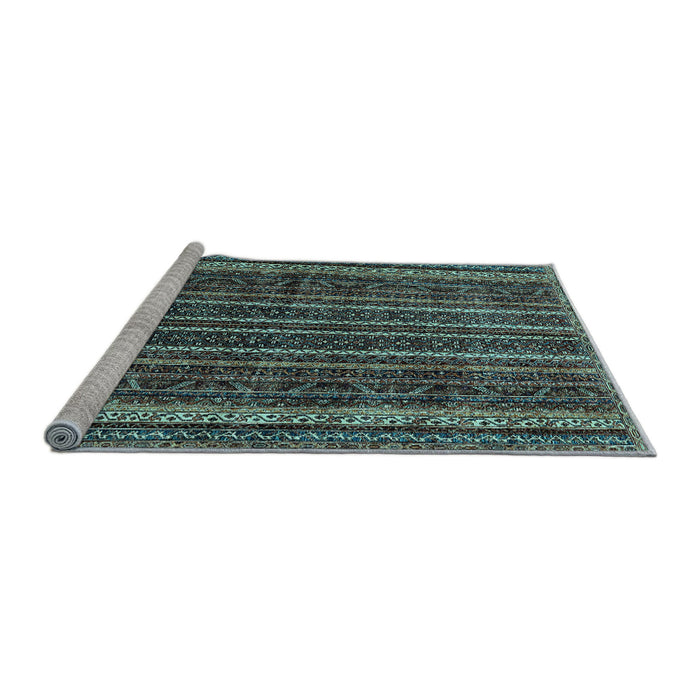 Sideview of Machine Washable Abstract Light Blue Modern Rug, wshabs663lblu