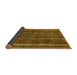 Sideview of Abstract Yellow Modern Rug, abs663yw