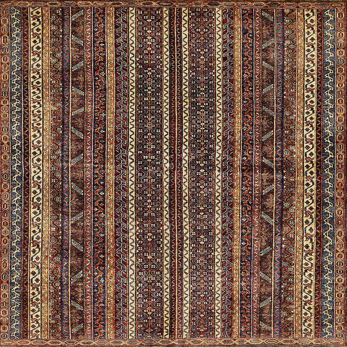 Square Abstract Red Modern Rug, abs663