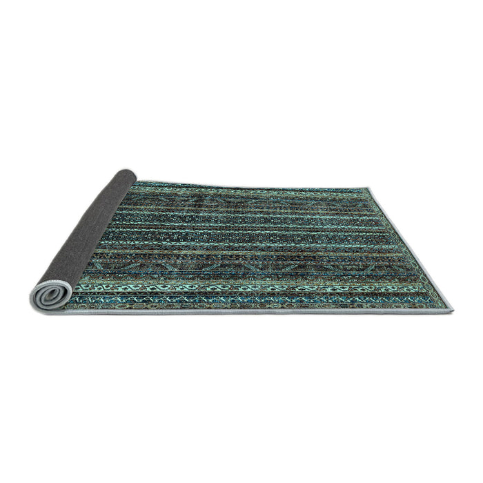Sideview of Abstract Light Blue Modern Rug, abs663lblu