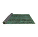 Sideview of Abstract Turquoise Modern Rug, abs663turq