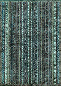 Abstract Light Blue Modern Rug, abs663lblu