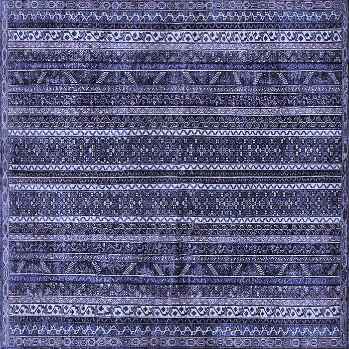 Square Abstract Blue Modern Rug, abs663blu