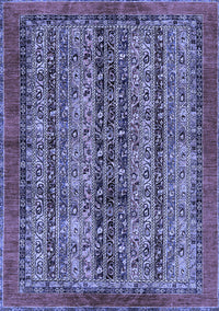 Abstract Blue Modern Rug, abs664blu