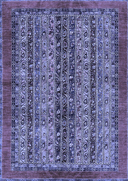 Abstract Blue Modern Rug, abs664blu