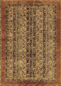 Abstract Brown Modern Rug, abs664brn