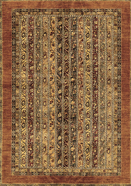 Abstract Brown Modern Rug, abs664brn