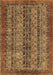 Abstract Brown Modern Rug, abs664brn