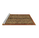 Sideview of Machine Washable Abstract Brown Modern Rug, wshabs664brn