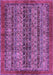 Machine Washable Abstract Purple Modern Area Rugs, wshabs664pur