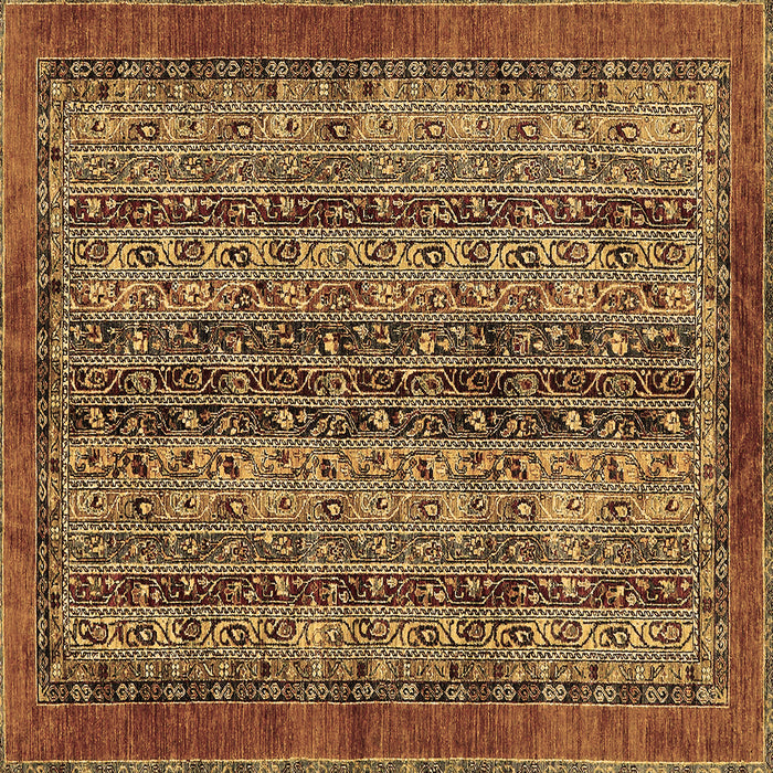 Square Abstract Brown Modern Rug, abs664brn