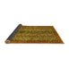 Sideview of Abstract Yellow Modern Rug, abs664yw