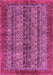 Machine Washable Abstract Pink Modern Rug, wshabs664pnk