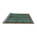 Sideview of Machine Washable Abstract Light Blue Modern Rug, wshabs664lblu