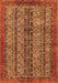 Machine Washable Abstract Orange Modern Area Rugs, wshabs664org