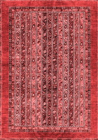 Abstract Red Modern Rug, abs664red