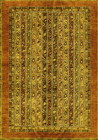 Abstract Yellow Modern Rug, abs664yw