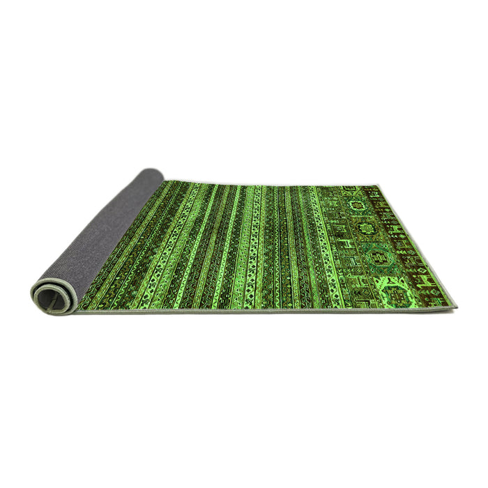 Sideview of Abstract Green Modern Rug, abs665grn