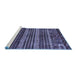 Sideview of Machine Washable Abstract Blue Modern Rug, wshabs665blu