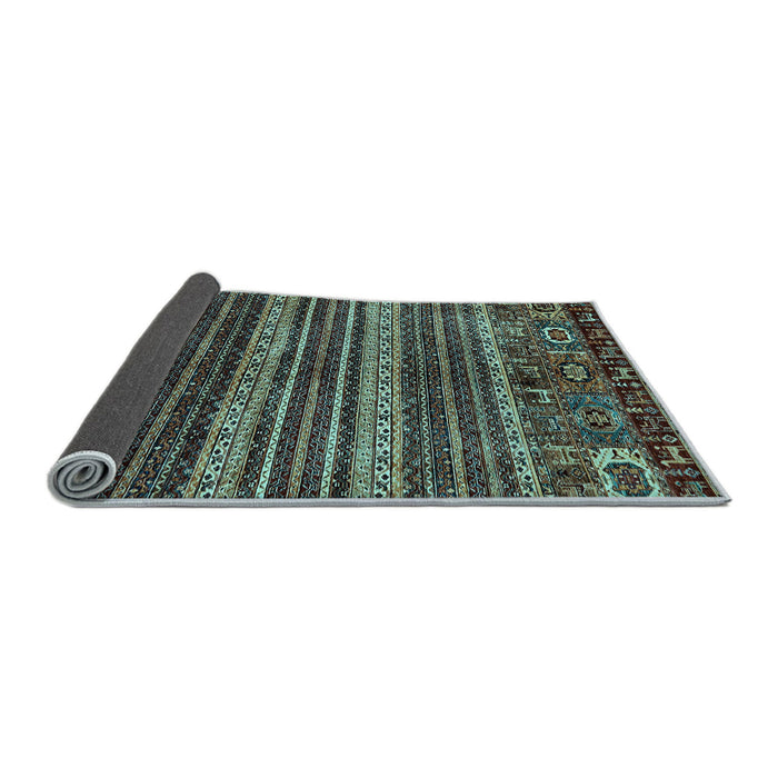 Sideview of Abstract Light Blue Modern Rug, abs665lblu