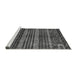 Sideview of Machine Washable Abstract Gray Modern Rug, wshabs665gry