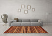 Machine Washable Abstract Orange Modern Area Rugs in a Living Room, wshabs665org