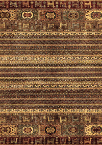 Abstract Brown Modern Rug, abs665brn