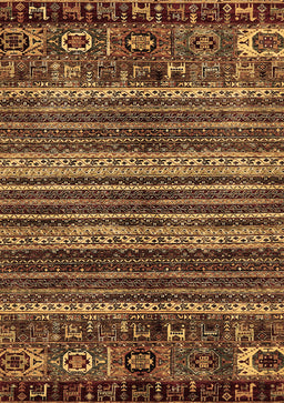 Abstract Brown Modern Rug, abs665brn