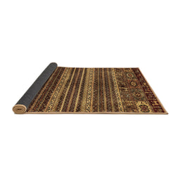 Sideview of Abstract Brown Modern Rug, abs665brn