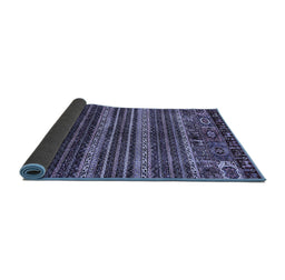 Sideview of Abstract Blue Modern Rug, abs665blu