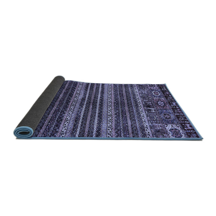 Sideview of Abstract Blue Modern Rug, abs665blu