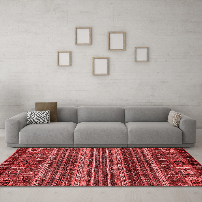 Modern Red Washable Rugs