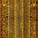 Square Abstract Yellow Modern Rug, abs665yw