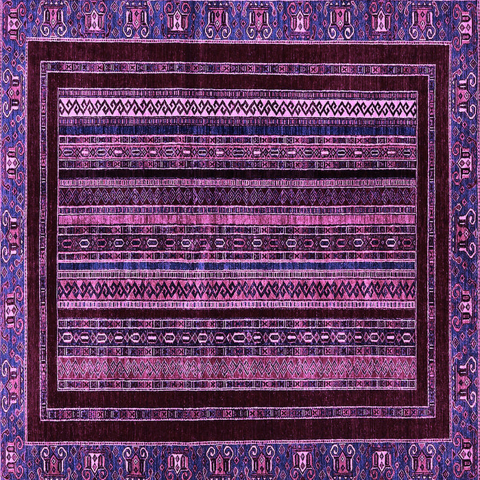 Square Abstract Purple Modern Rug, abs666pur