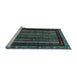 Sideview of Machine Washable Abstract Light Blue Modern Rug, wshabs666lblu