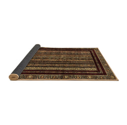 Sideview of Abstract Brown Modern Rug, abs666brn