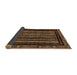 Sideview of Abstract Brown Modern Rug, abs666brn